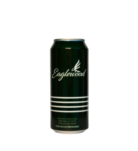 16 oz custom printed can with Eaglewood Golf Course branding
